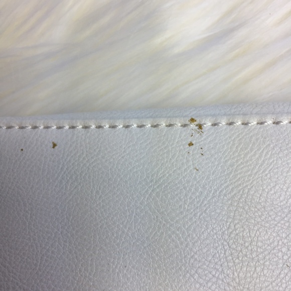 White Apt 9 Envelope Bag Purse with Chain Versatile Hand Bag Cross Vintage - Picture 5 of 8